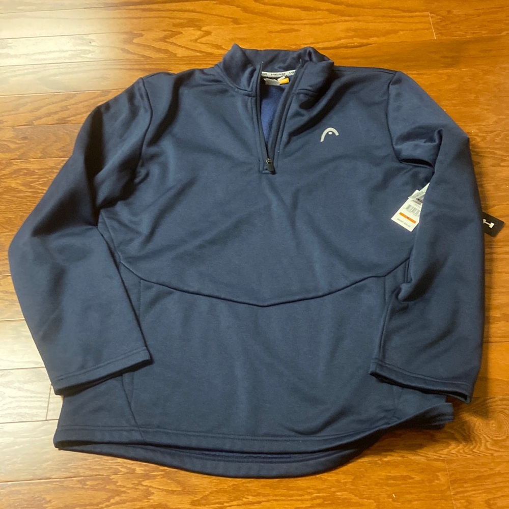 New Men’s M Head Navy Blue half zip pullover.